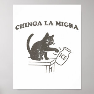 Chinga La Migra Immigratie Afschaffen Ijs Grappige Poster