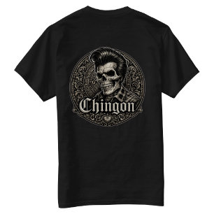 Chingon Rockabilly Skull Back hit T-shirt