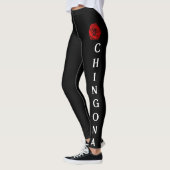 Chingona leggings met een roos (Links)