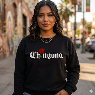 Chingona Red Rose trui