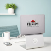 Chingona xke pendeja tu Car Decal Sticker (Laptop op bureau)