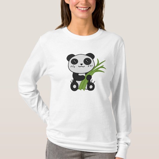 Chino de Panda Hoodie T-shirt (Voorkant)
