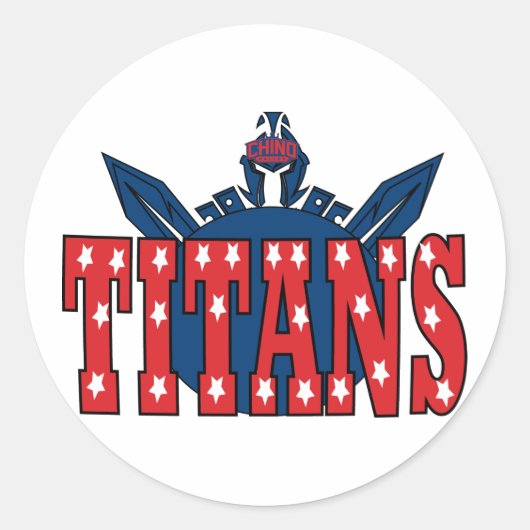 Chino Valley Titans Clear Sticker (Devant)