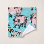 Chinois année de porc Anniversaire Dessin original (Gant de toilette)