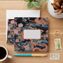 Chinois dragon oriental foncé chinoiserie