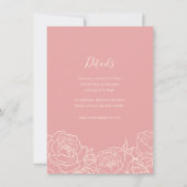 Chinois Elégant Double Bonheur Mariage Invitation (Dos)