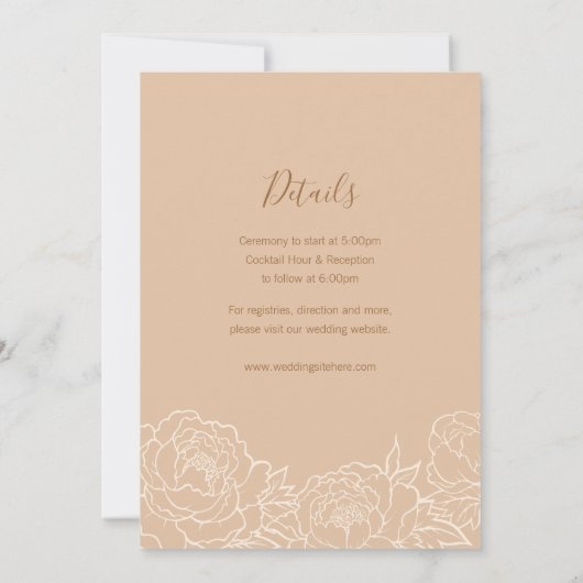 Chinois Elégant Double Bonheur Mariage Invitation (Dos)