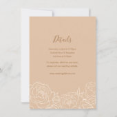 Chinois Elégant Double Bonheur Mariage Invitation (Dos)