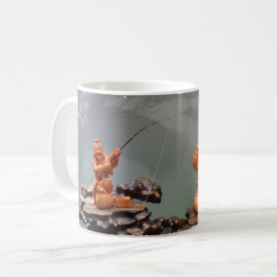 Chinois pêcheur de café blanc Mug