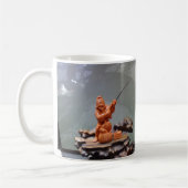 Chinois pêcheur de café blanc Mug (Gauche)