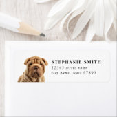 Chinois Shar Pei Étiquettes de adresse (En situation)
