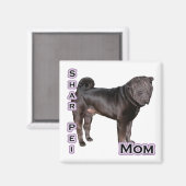 Chinois Shar-Pei Maman 4 - Magnet (Recto/Verso)