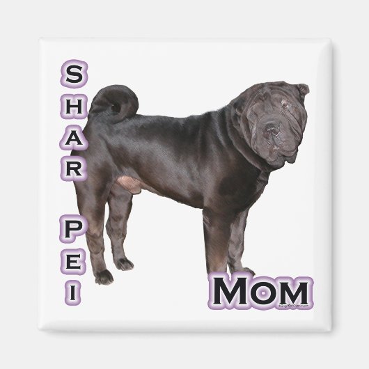 Chinois Shar-Pei Maman 4 - Magnet (Devant)