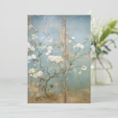 Chinoiserie Aged Blue Panels Kaart (Staand voorkant)