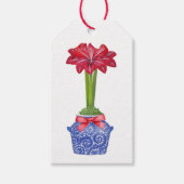 Chinoiserie Amaryllis Gift Labels Cadeaulabel (Voorkant)