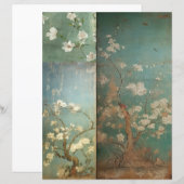 Chinoiserie Antiqued Green & Apple Blossom 1 (Voorkant / Achterkant)