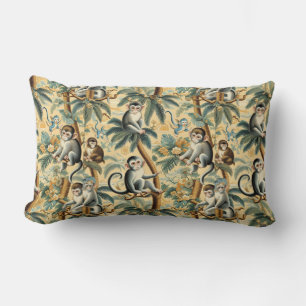 Chinoiserie apen en palmbomen kussen
