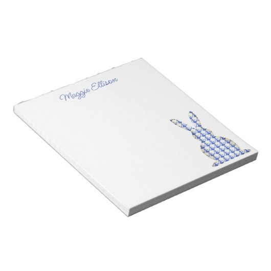 Chinoiserie Aquarelle Chic Bunny Bloc-notes (Incliné)