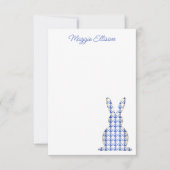 Chinoiserie Aquarelle Chic Bunny Carte de remercie (Devant)