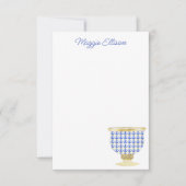 Chinoiserie Aquarelle Chic Vase Carte de remerciem (Devant)