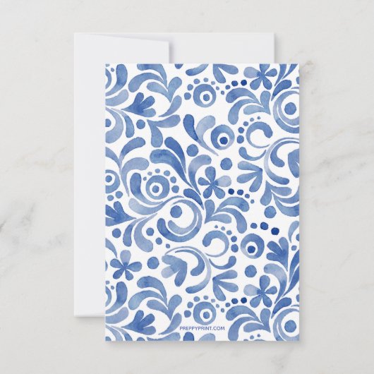 Chinoiserie Aquarelle Ginger Jar Note Cartes (Dos)