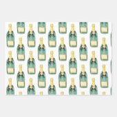 Chinoiserie Aquarelle Wine Bucket Wrapket Papier (Devant 3)