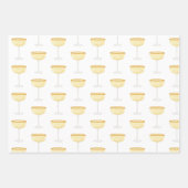 Chinoiserie Aquarelle Wine Bucket Wrapket Papier (Devant 2)