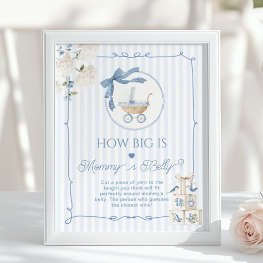 Chinoiserie Baby Carriage How big is Mommys belly Poster