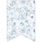 Chinoiserie Baby shower bleu Garland drapeaux (Premier drapeau)