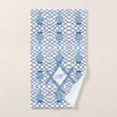 Chinoiserie Bamboo Ginger Jar Jars Ensemble de ser (Serviette à main)