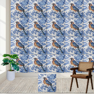 Chinoiserie Bird and Floral Tegel Tegeltje