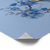 Chinoiserie Birds Floral Jar Affiche de bienvenue (Coin)