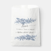 Chinoiserie Blauw en Wit Bloemen Dessert Bridal Bedankzakje (Voorkant)