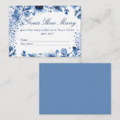 Chinoiserie Blauw en Wit Bloemen Raad hoeveel Informatiekaartje (Voorkant / Achterkant)