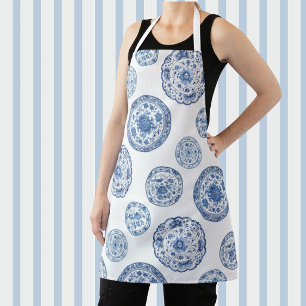  Chinoiserie Blauw Wit Antiek Borden Schort