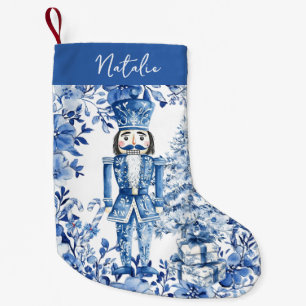 Chinoiserie Blauw Wit Bloemen Notenkraker Soldaat Kleine Kerstsok