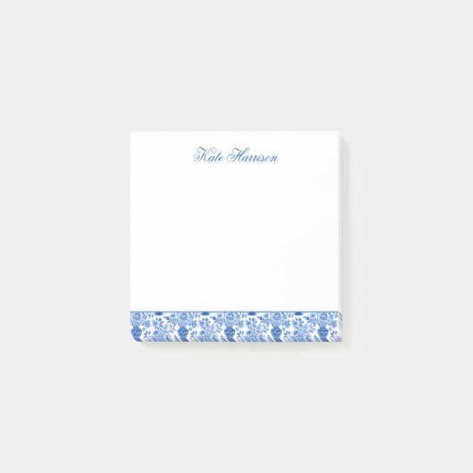 Chinoiserie Blauw & Wit Ginger Jar Bloemen Vazen Post-it® Notes (Voorkant)
