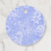 Chinoiserie Blauw Witte Bruidsdouche  Bedankjes Labels (Achterkant)