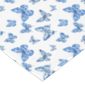  Chinoiserie Blauw Witte Vlinder Rozen Tafelkleed (Gekanteld)