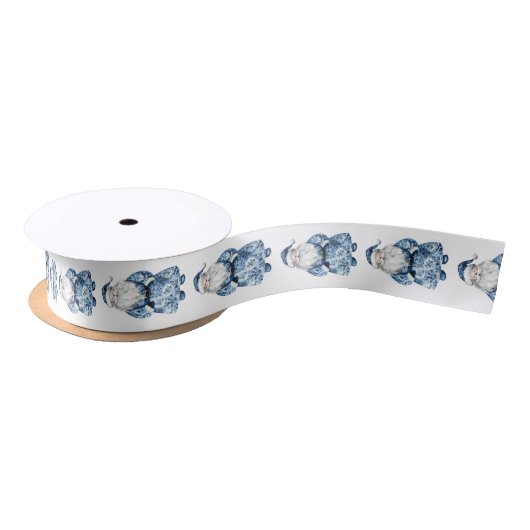 Chinoiserie Blauwe en Witte Sinterklaas Lint (Spoel)