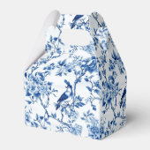 Chinoiserie Blauwe Vogels en Bloemen Verjaardag Bedankdoosjes (Achterkant)