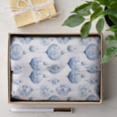 Chinoiserie Blauwe & Witte Kerstornamenten Tissuepapier (Geschenk)