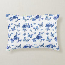  Chinoiserie Blauwe Witte Vlinders Bloemen