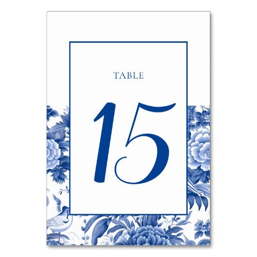 Chinoiserie bleu et blanc Numéro de table (Par défaut)