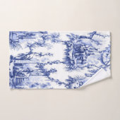 Chinoiserie bleue et blanche Oriental 3 pièces Lux (Serviette à main)