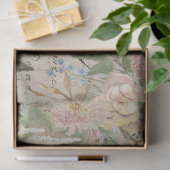 Chinoiserie Bloem Bouquet Cottcore Tissuepapier (Geschenk)