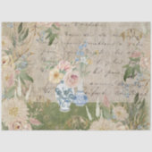 Chinoiserie Bloem Bouquet Cottcore Tissuepapier (Voorkant)