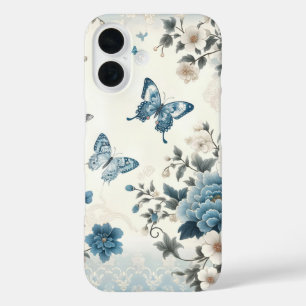 Chinoiserie Bloemen en Vlinders iPhone 16 Hoesje