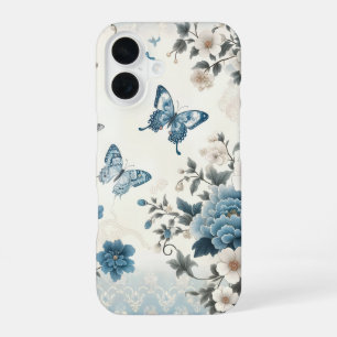 Chinoiserie Bloemen en Vlinders iPhone 16 Hoesje
