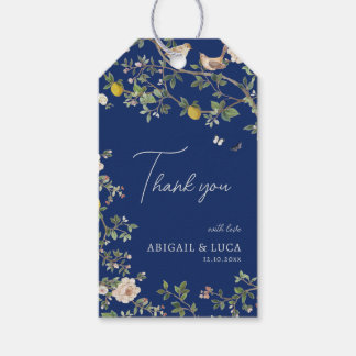 Chinoiserie Bloemen Vogels Trouw Uitnodiging Cadeaulabel